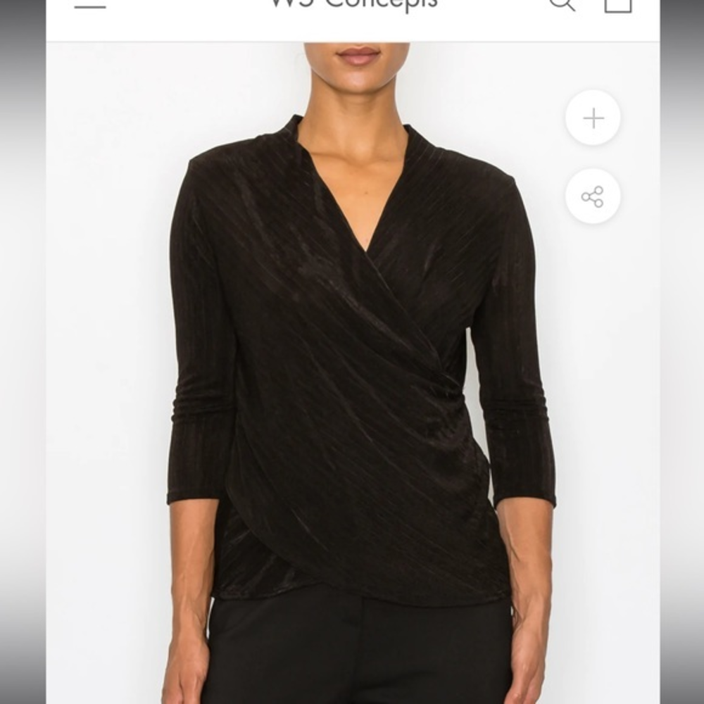 New W5 black slinky wrap front top- large